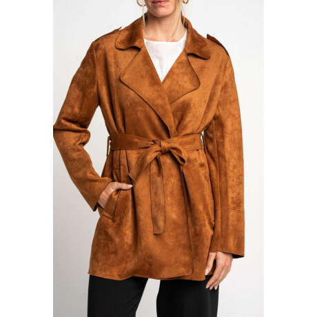 Trench Gamuza Vegana Camel