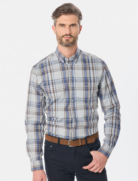 CAMISA CUADROS Marron