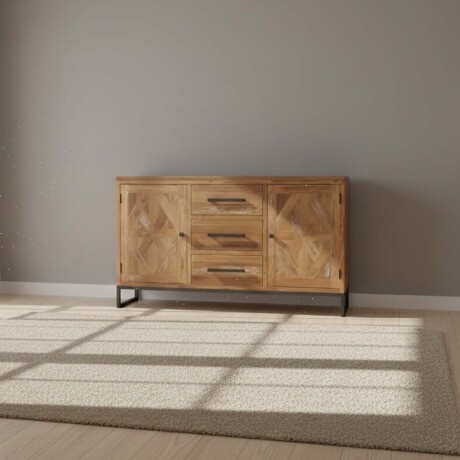 APARADOR MADERA-Y-METAL NATURAL-BEIGE DOMINIQUE