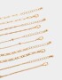 Pulseras Flexibles Sets Multi Cadenas Pulseras Flexibles Sets De Metal - Dorado