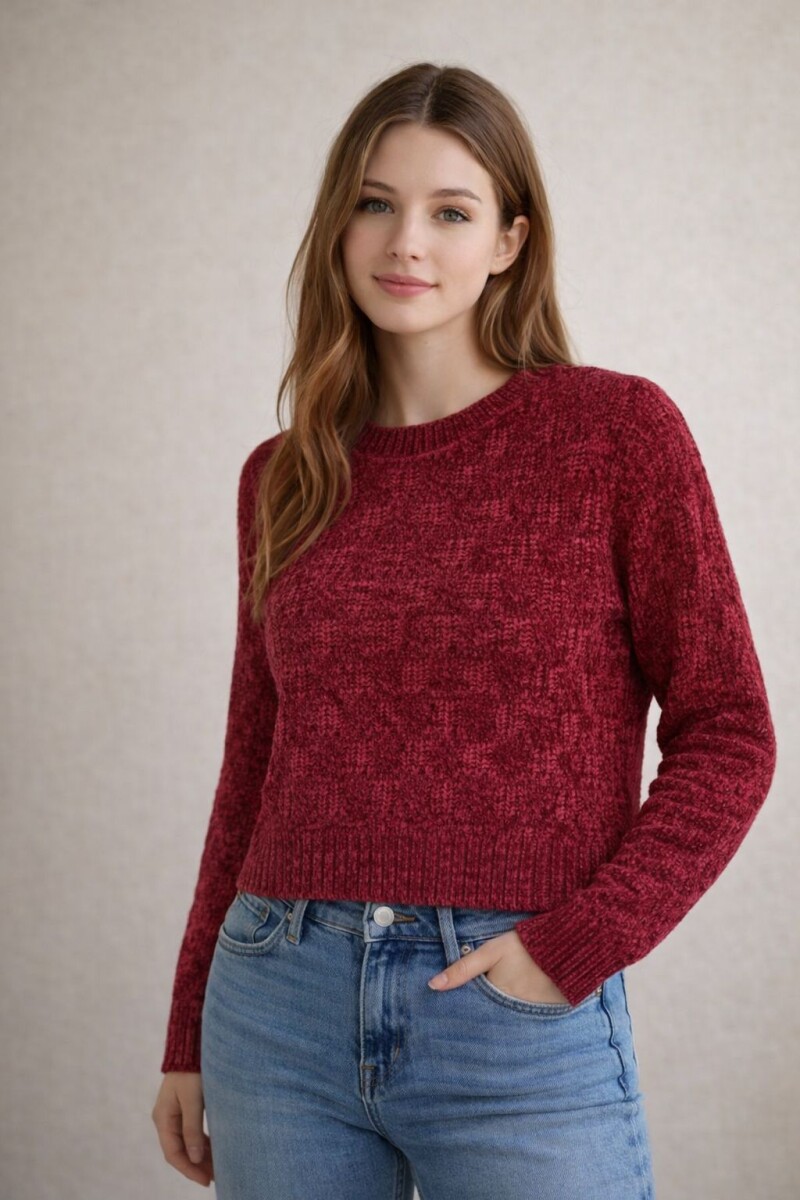 Sweater vialuna - Bordó 