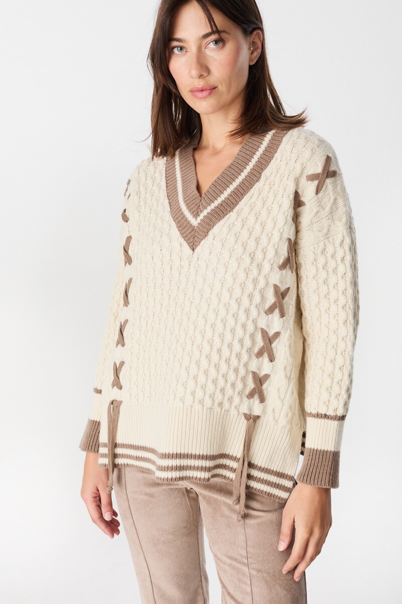 Sweater Preppy Crudo/Vison