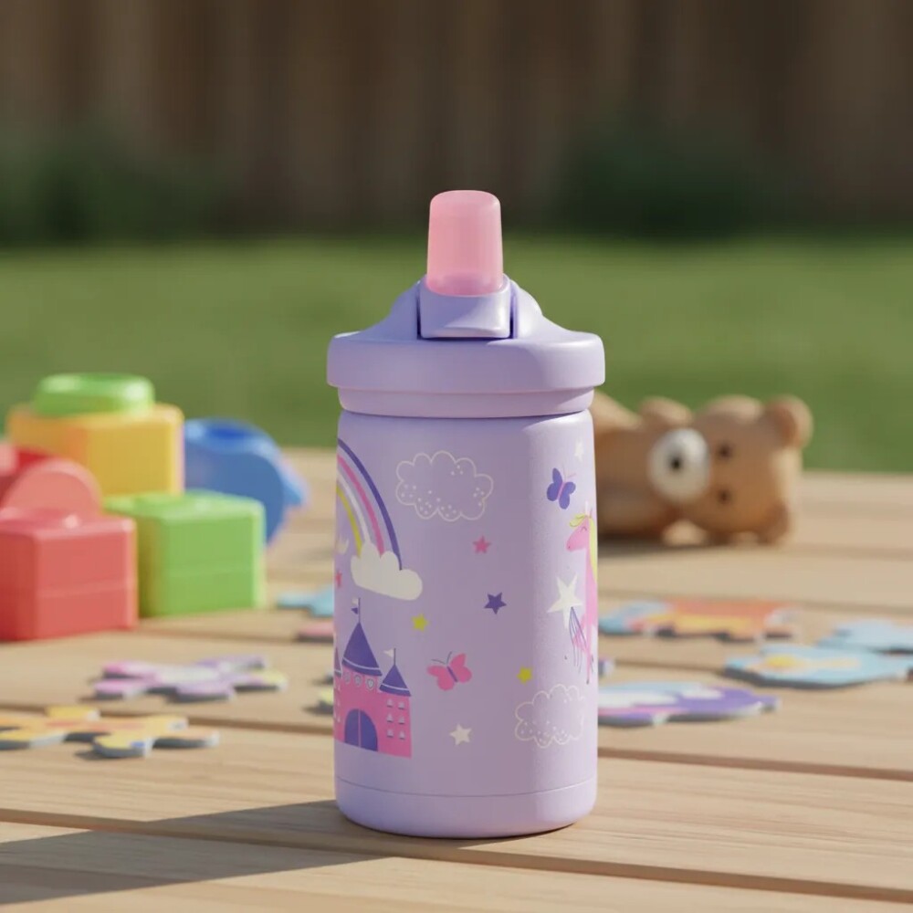 Vaso termico EDDY+ boquilla CAMELBACK unicorn stars lila