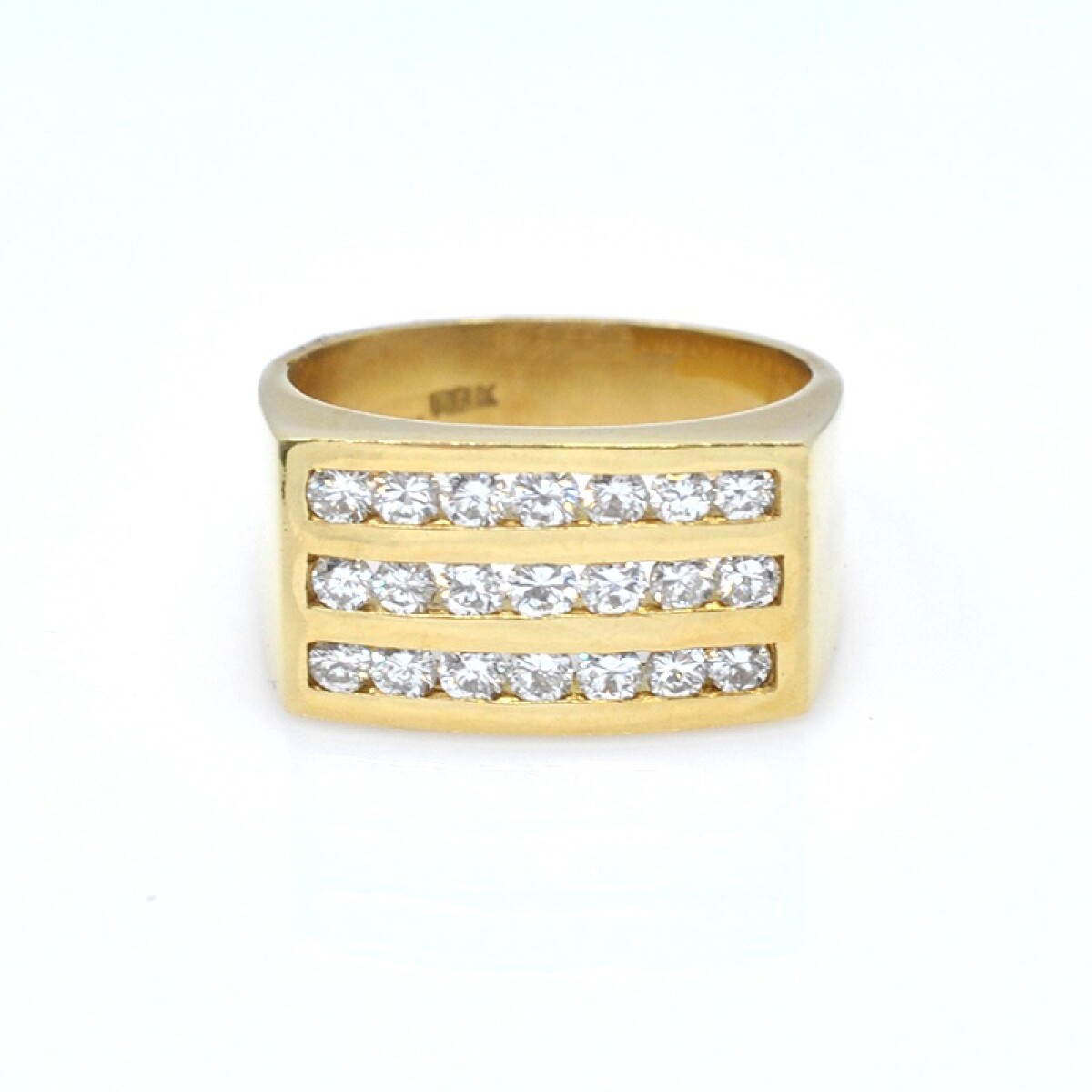 Anillo De Oro 18K Con Brillantes 