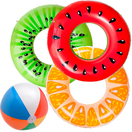 SetX4 Salvavidas Flotadores Piscina Donas Frutas 90cm Fruta