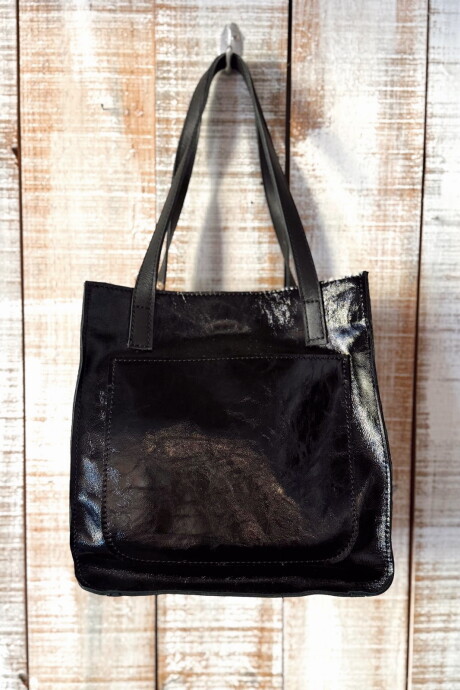 Cartera Wabi Negro Charol