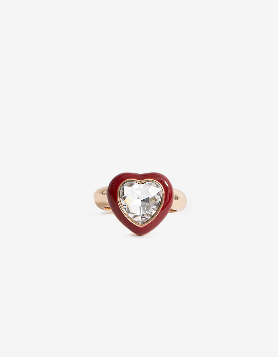 Anillo Esmaltado Corazón 
