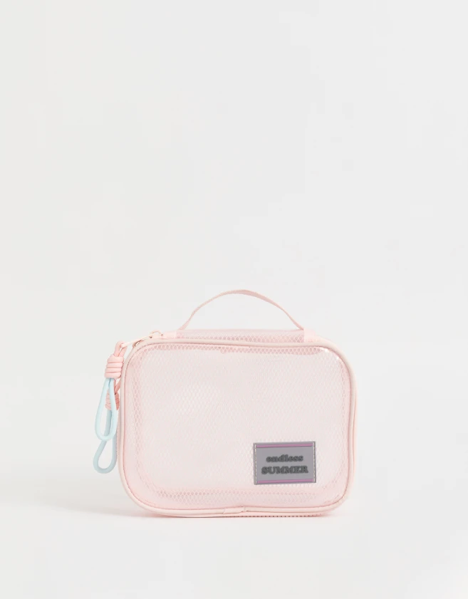 Porta Cosméticos Estampados Portacosméticos De Mesh - Rosa Viejo