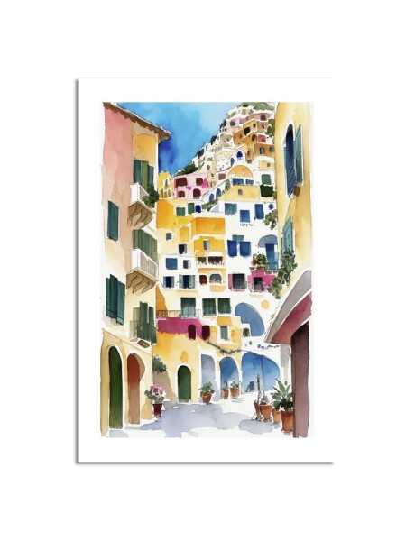 CUADRO CANVAS 40x60cm CASAS DE COLORES 1 CUADRO CANVAS 40x60cm CASAS DE COLORES 1