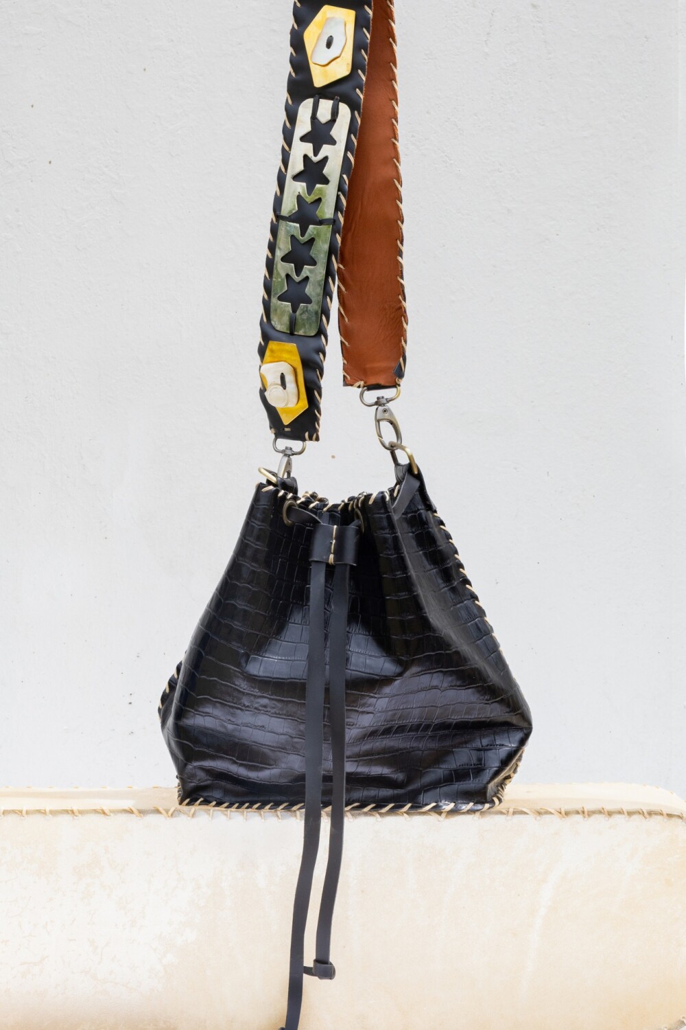 Cartera Estrellas Crocco Negro