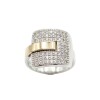 Anillo Hebilla -Plata y Oro- Zirconia AN6011 conpiedra