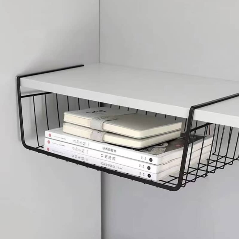Cesta colgante organizador para debajo estante armario Cesta colgante organizador para debajo estante armario