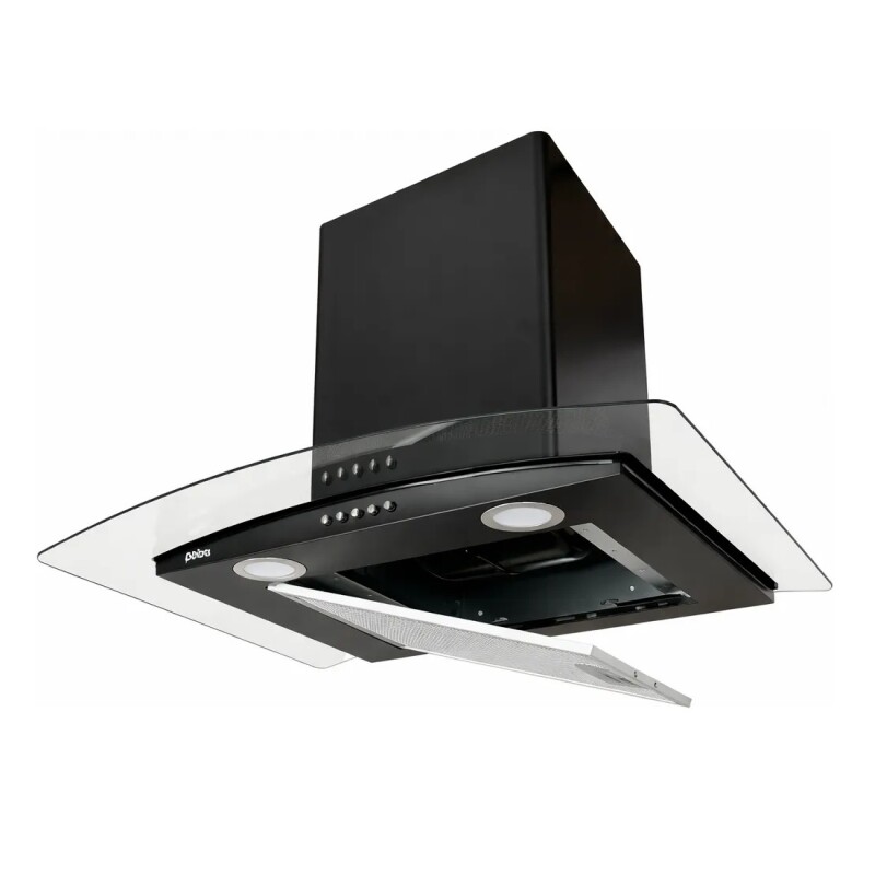 Campana Petra De Vidrio 60cm Color Negro Premium Kit Instal Negro Campana Petra De Vidrio 60cm Color Negro Premium Kit Instal Negro