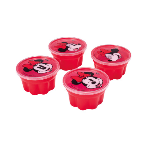 Pack x 4 Moldes con Forma Minnie 150 ml ROJO