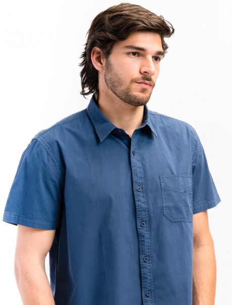 Camisa Algodón con Bolsillo Barcelona Marino