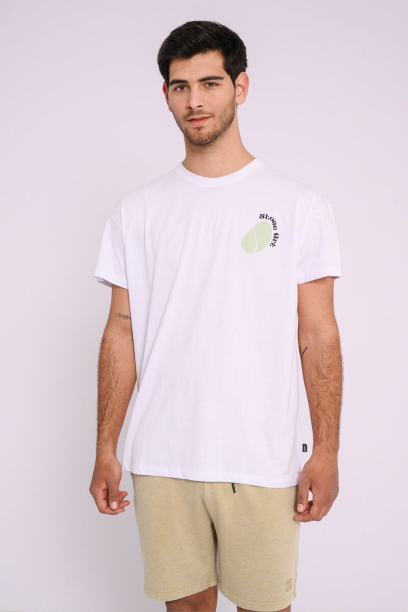 Remera oversize estampada Blanco
