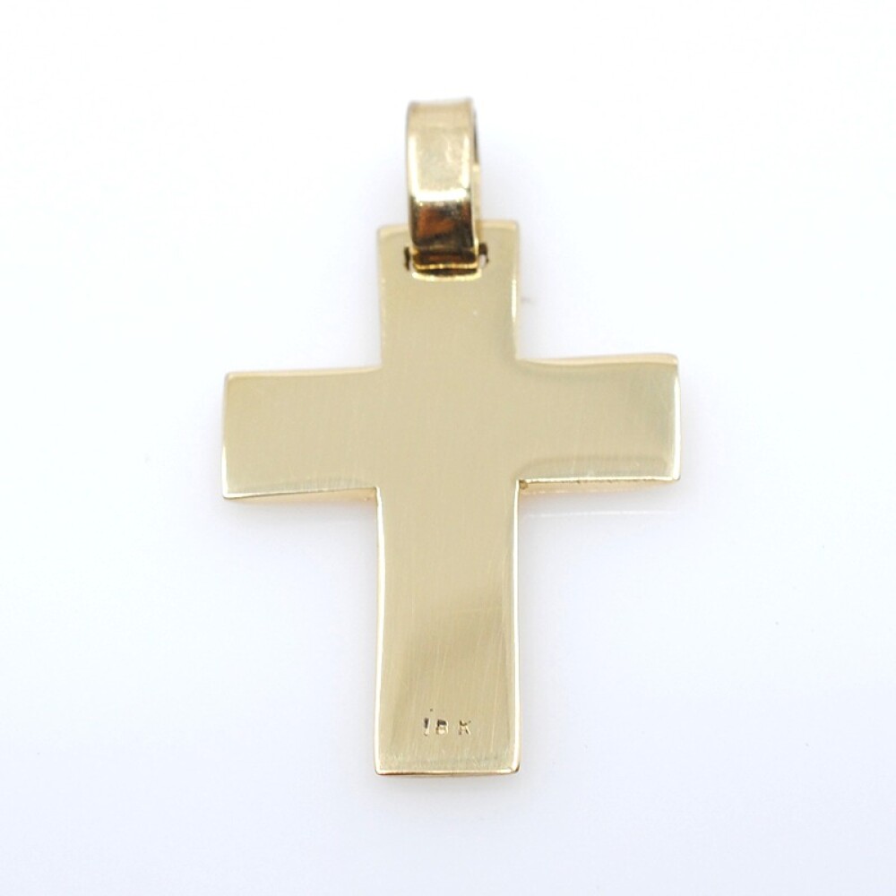 Cruz bombe en oro 18k amarillo. Medidas: 25 x 18mm Cruz bombe en oro 18k amarillo. Medidas: 25 x 18mm