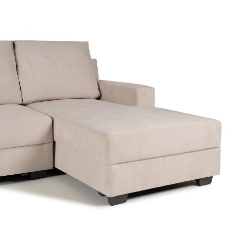 Rinconera Lucci - Tela Microfibra - Chaise derecho Berlin 02 (Beige)