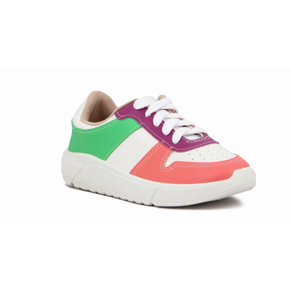 Moleca Calzado Casual Acordonado Blanco-menta