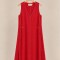Vestido Formentera Lino Rojo