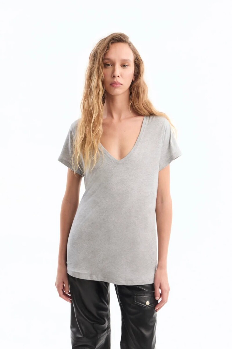 REMERA ORLEANS Gris Melan