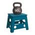 Banco Plegable Multiuso Resistente Banquito 32 Cm Alto 90 Kg Color Azul Oscuro