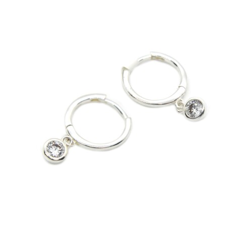Caravanas en Plata 925 con Zirconias Caravanas en Plata 925 con Zirconias