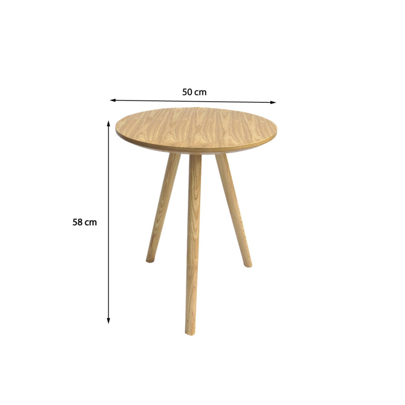 Mesa auxiliar Mid Century Natural