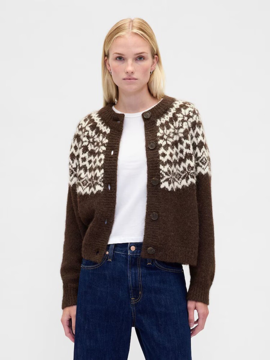 Saco Fairisle Mujer - Brown 6 