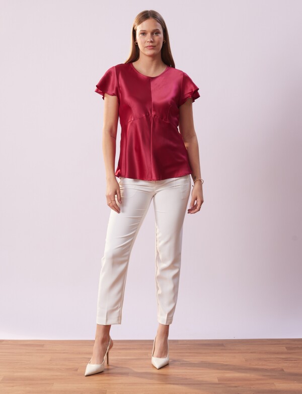 Blusa Satén FUCSIA