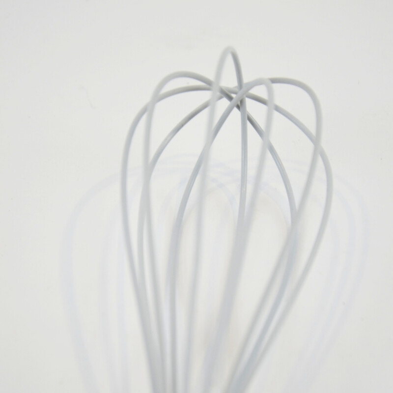 Batidor manual Silicona 25CM Mango Acacia BLANCO