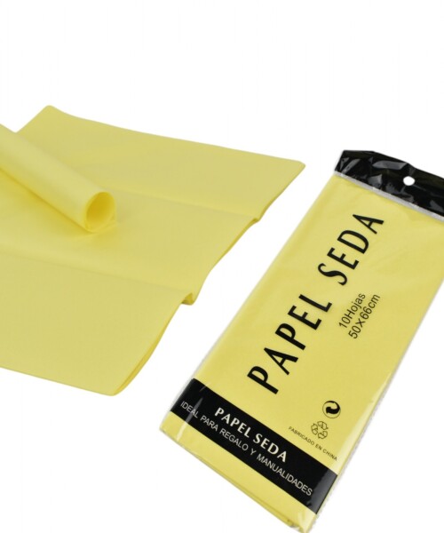 Papel seda 50x66 cm. paquete x 10 AMARILLO