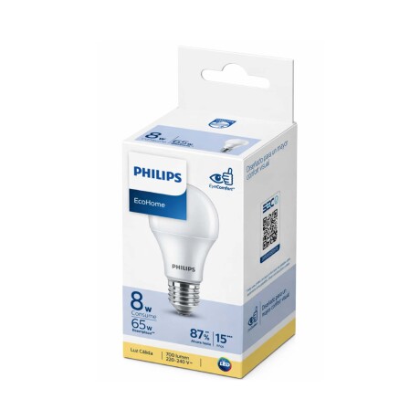 LÁMPARA LEDBULB PHILIPS METAL E27 8W CÁLIDA