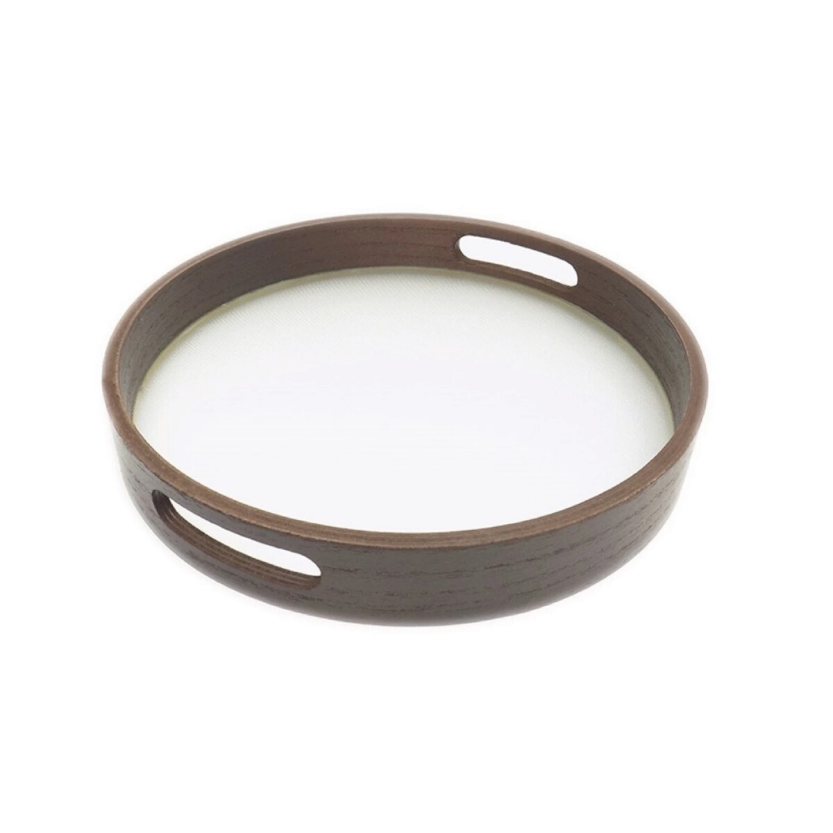 BANDEJA MDF/VIDRIO D35x4CM MARRON 