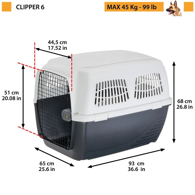Transportadora Clipper autorizada IATA 6 (93 x 65 x h 68 cms)