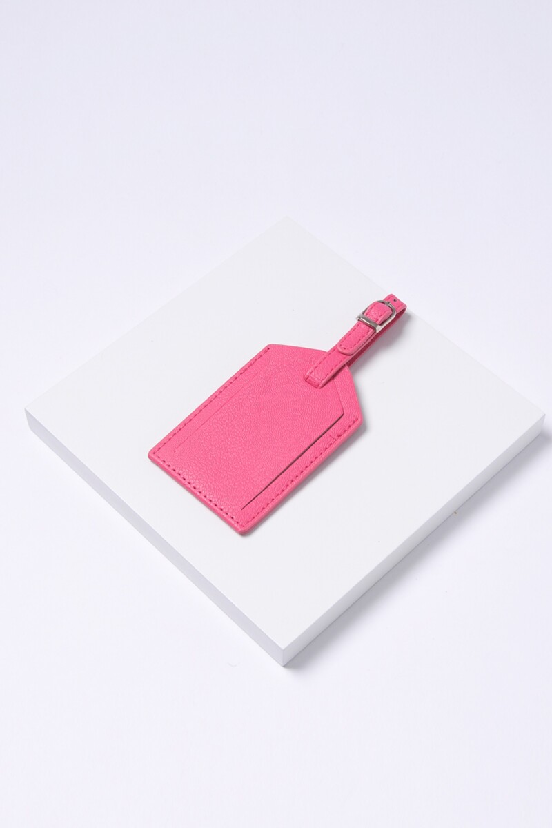 Tag de valija en pu fucsia