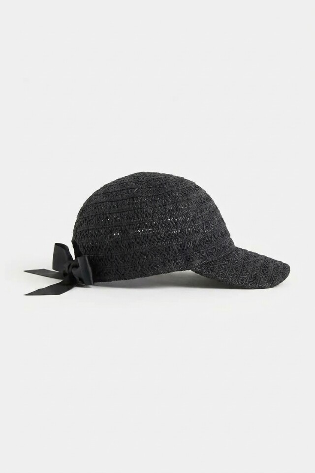 Cap rafia negro