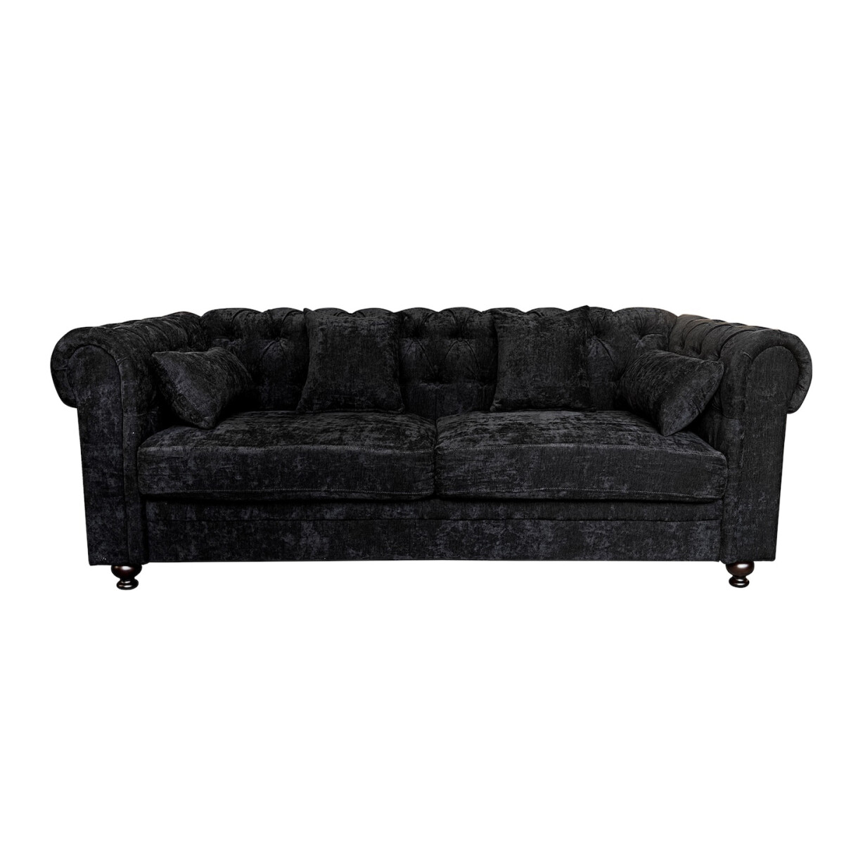 SOFÁ SILLÓN 3 CUERPOS - CON ALMOHADONES - negro 