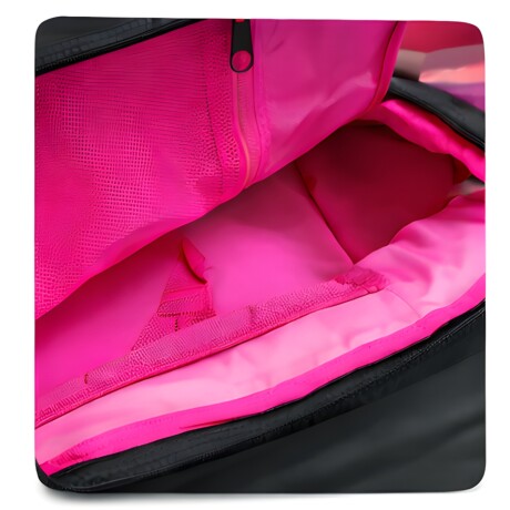 Mochila Trendy de viaje con sujetador de valija Negro y Fucsia