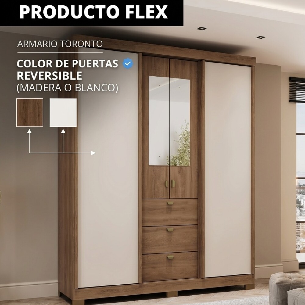 ROPERO FIT 2 PUERTAS BATIENTES 2 PUERTAS CORREDIZAS GUARDARROPA ARMARIO CLOSET PLACARD CON ESPEJO ROPERO FIT 2 PUERTAS BATIENTES 2 PUERTAS CORREDIZAS GUARDARROPA ARMARIO CLOSET PLACARD CON ESPEJO