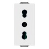 MODULO TOMA ITALIANA 2x10/16A+T BIVALENTE BLANCO NEVE UP MODULO TOMA ITALIANA 2x10/16A+T BIVALENTE BLANCO NEVE UP