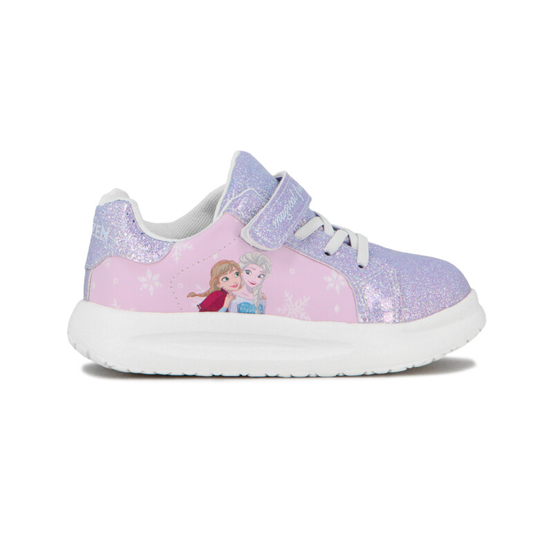 Disney Casual Pu Frozen Suela Plataforma Lila