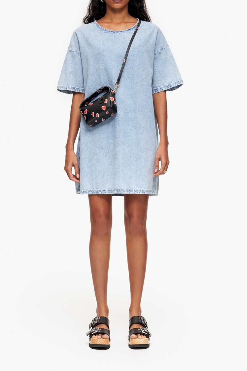 Vestido denim mini Azul