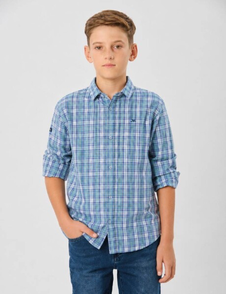 CAMISA A CUADROS Verde