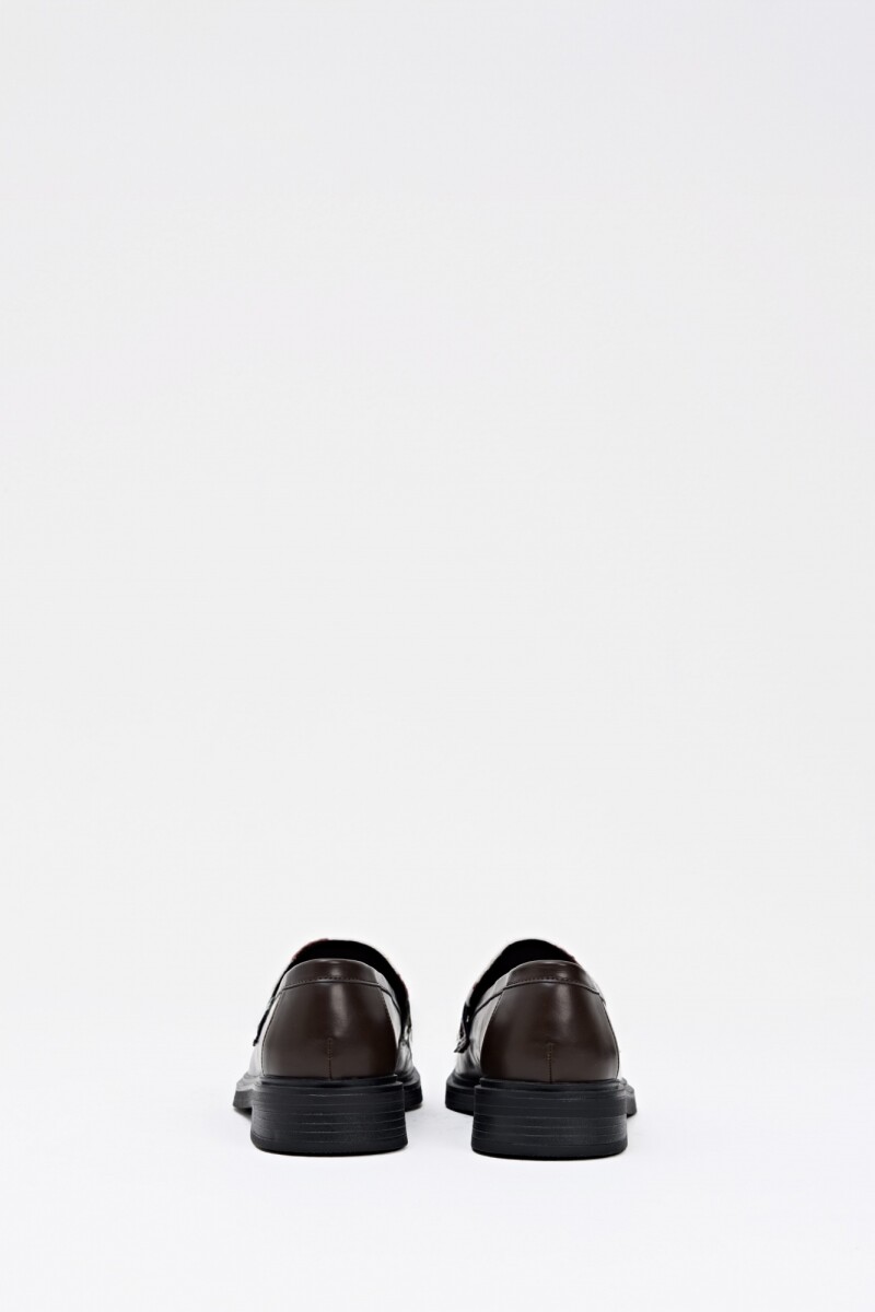 Mocasín eco-piel de vaca chocolate