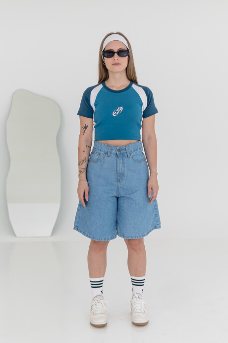 Remera Pulau Cropp Baby Tee Azul