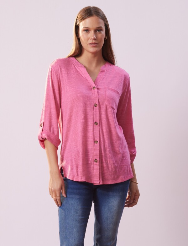 Blusa Botones FUCSIA