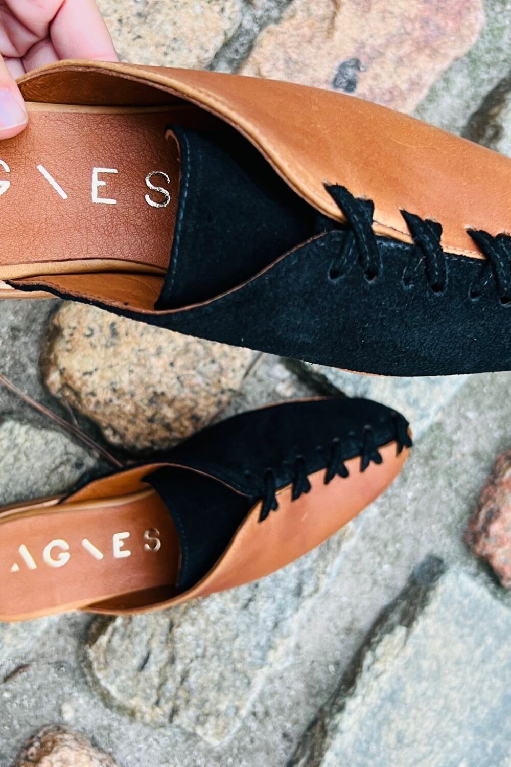 Suela shoe Negro Y Camel