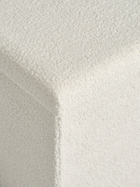 Puf NYSTED 38x38 con almacenaje felpa blanco Puf NYSTED 38x38 con almacenaje felpa blanco