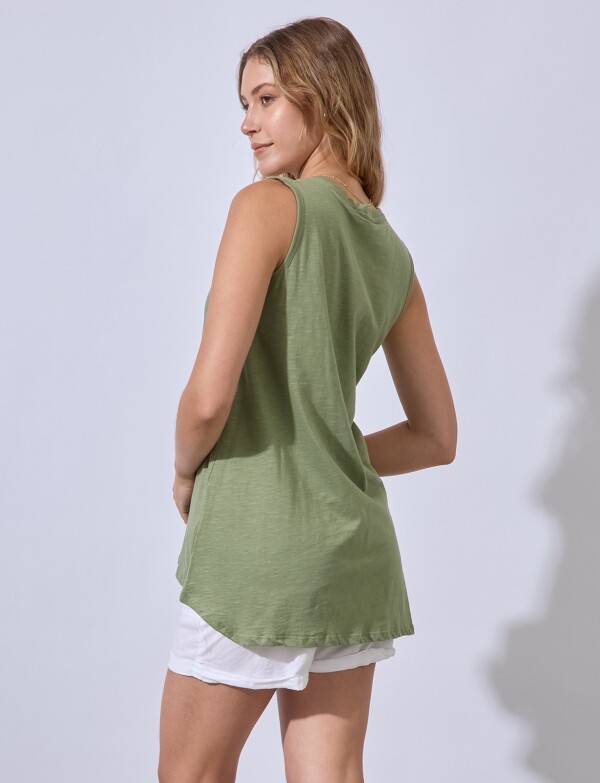 Musculosa Bordada VERDE